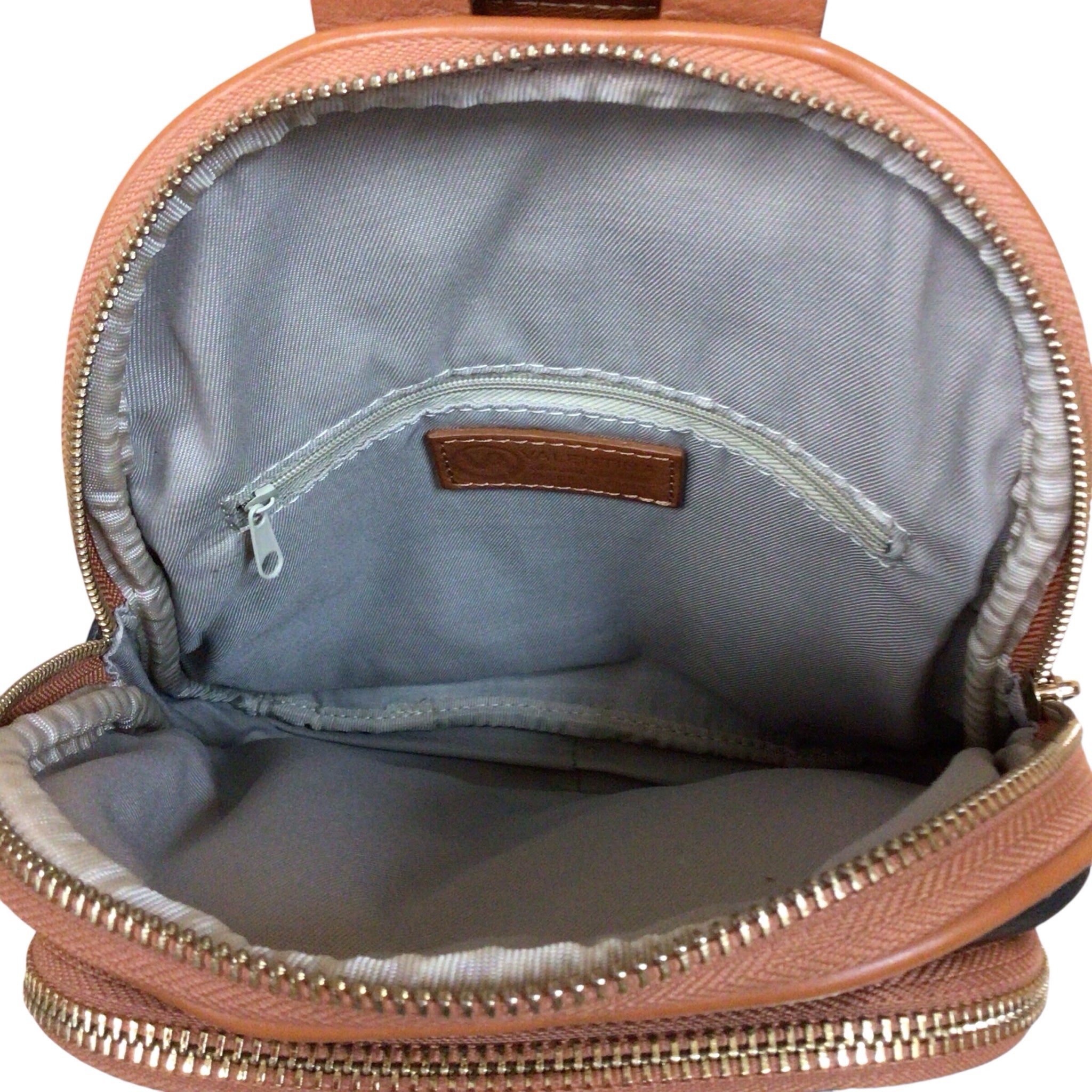 Valentina Genuine Italian Black Pebbled Leather Backpack