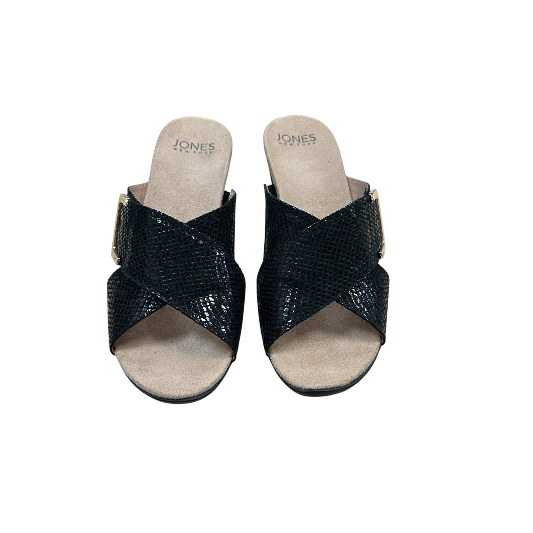 Jones New York "Elzaa" Size 7.5 Black Sandals
