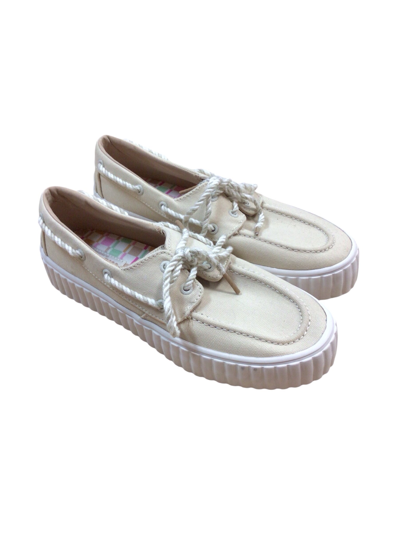 Sperry Tan Lace Up Boat Shoes Size 7.5