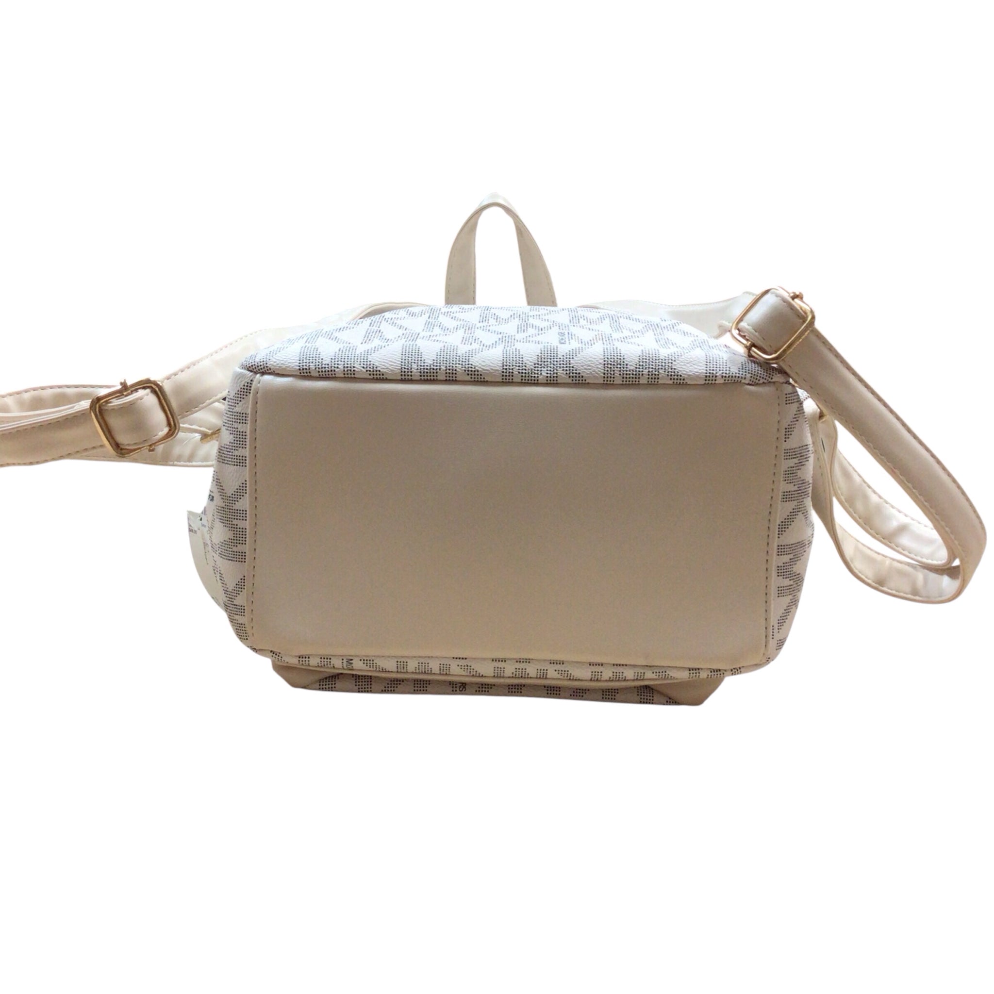 Michael Kors White Leather Signature Backpack