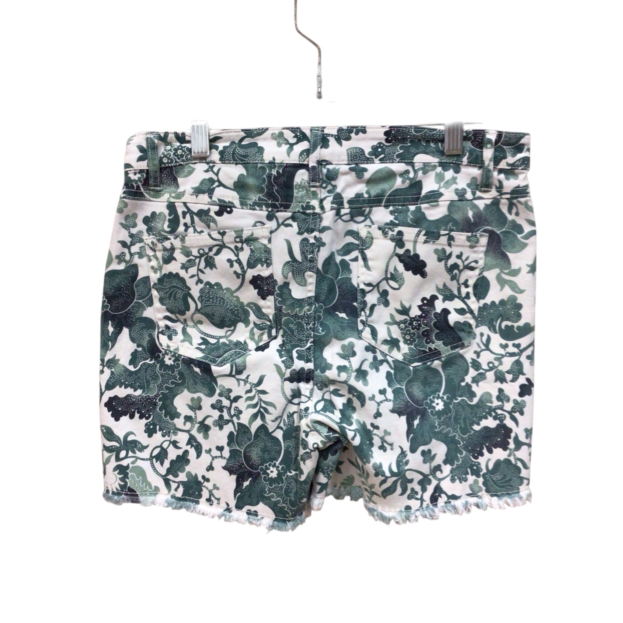 Workshop Green Floral Shorts Size 4