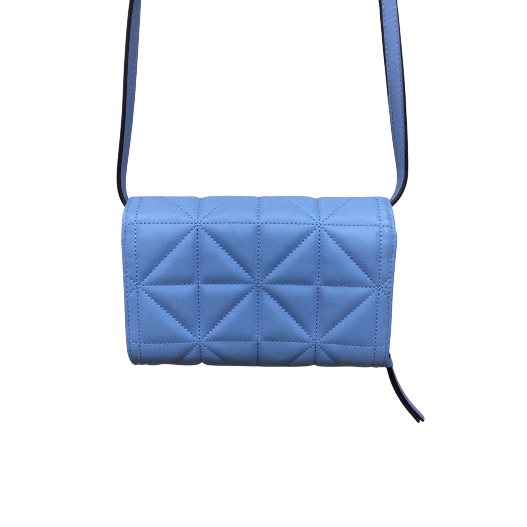 Vera Wang Blue Quilted Crossbody Bag