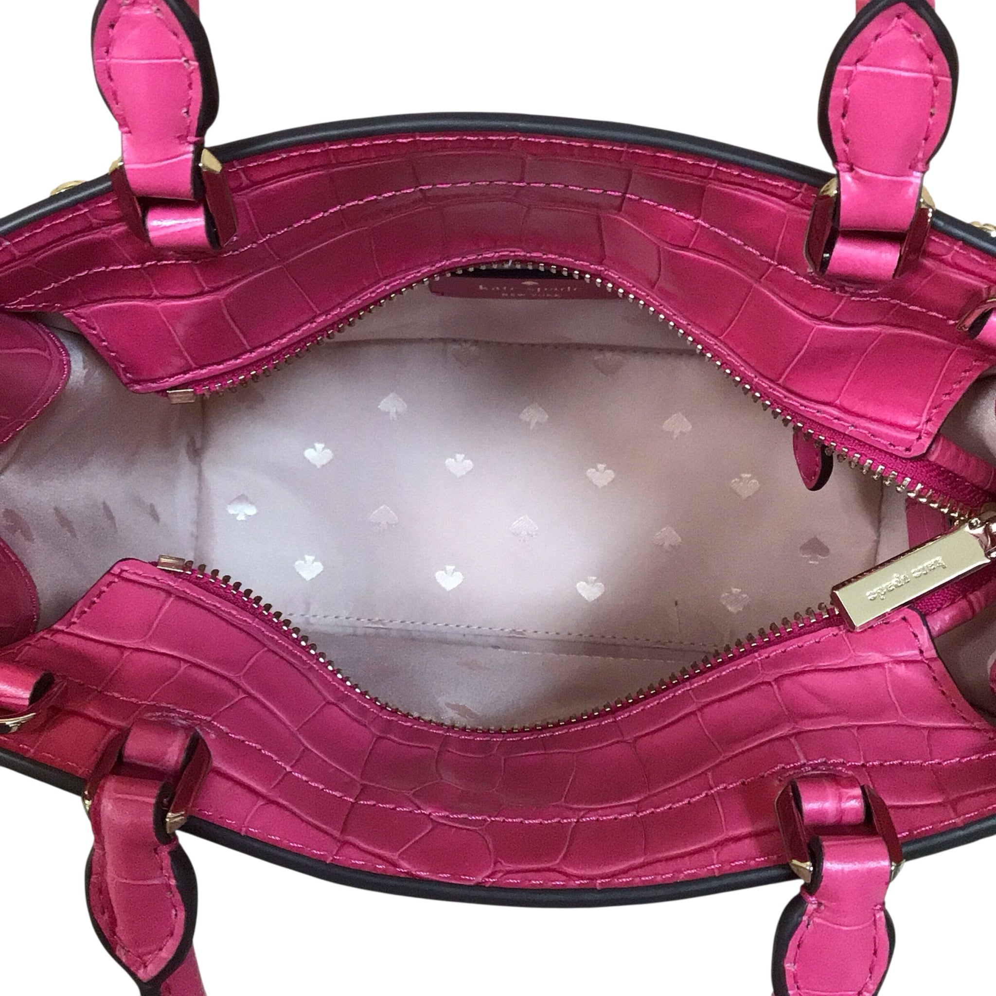 Kate Spade "Staci" Hot Pink Leather Crossbody Satchel Bag