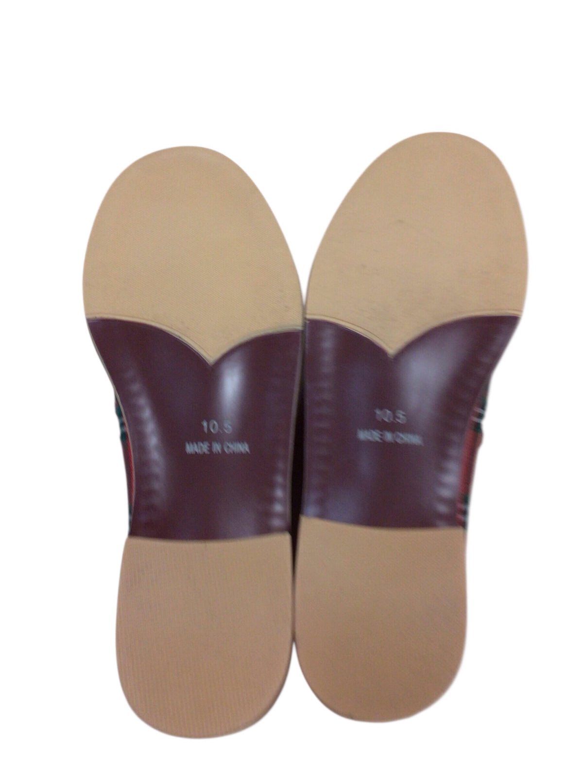 Fogeena Red Plaid Loafers Size 10.5