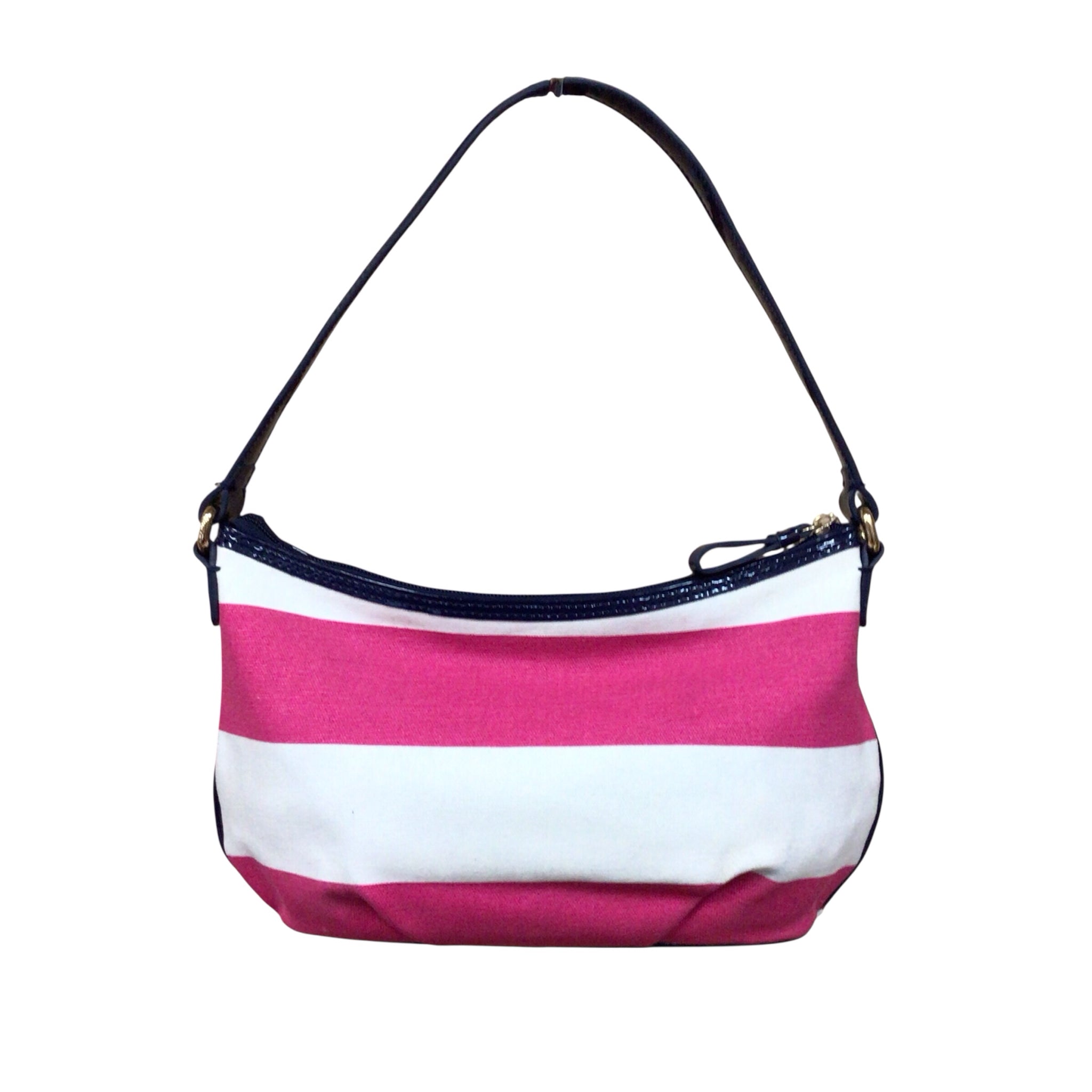 Tommy Hilfiger Pink & White Canvas Satchel