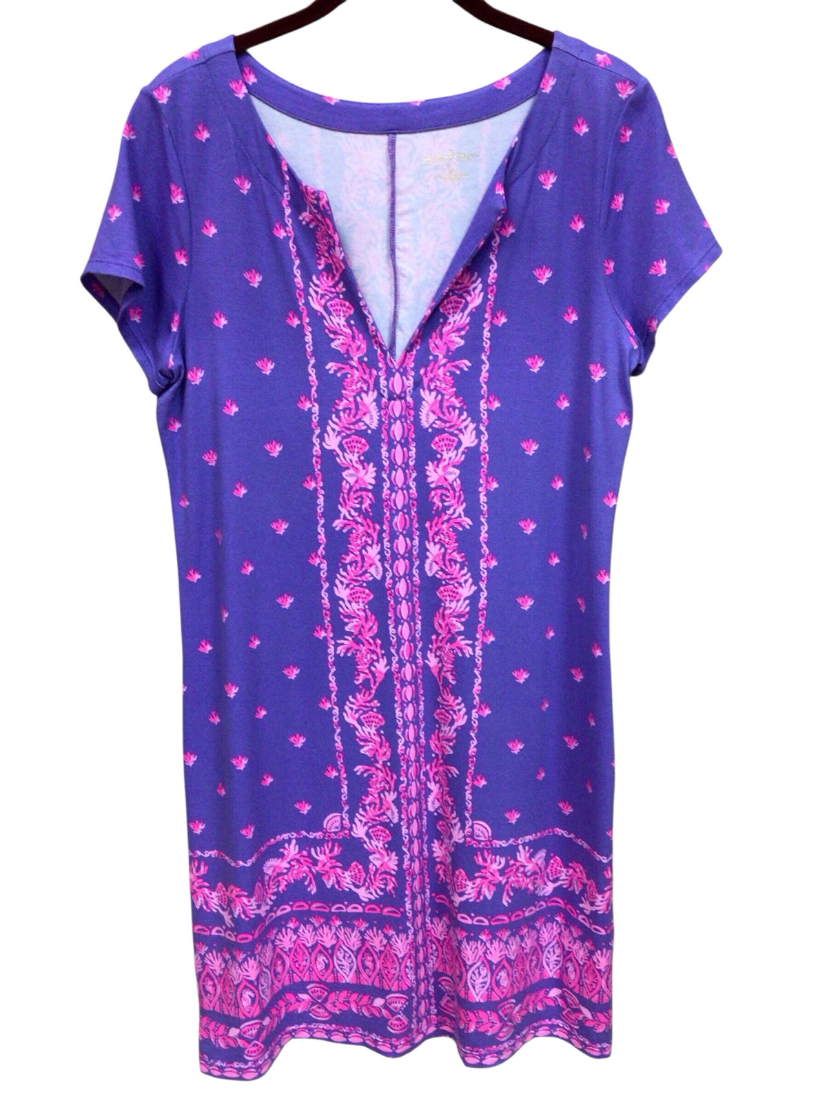 Lilly Pulitzer "Sophiletta" Mystic Purple Short Sleeve Dress Size Medium