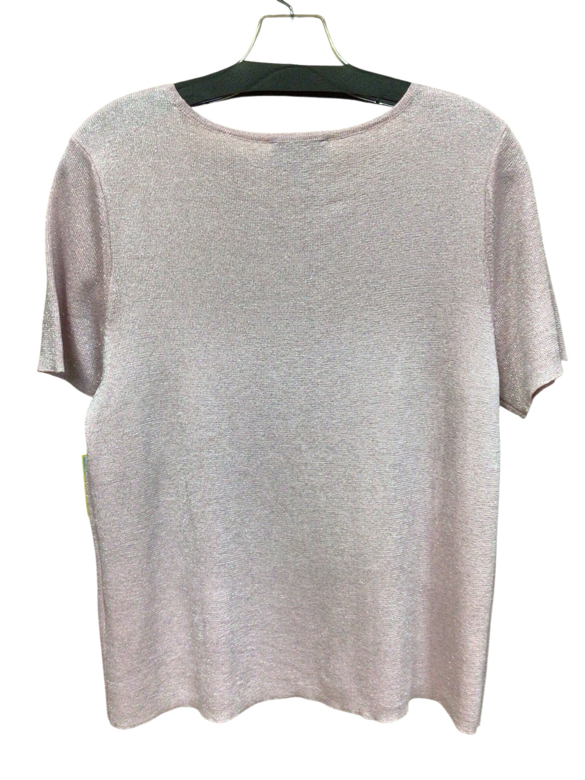 CeCe Pink Glitter Short Sleeve Top Size Medium NWT