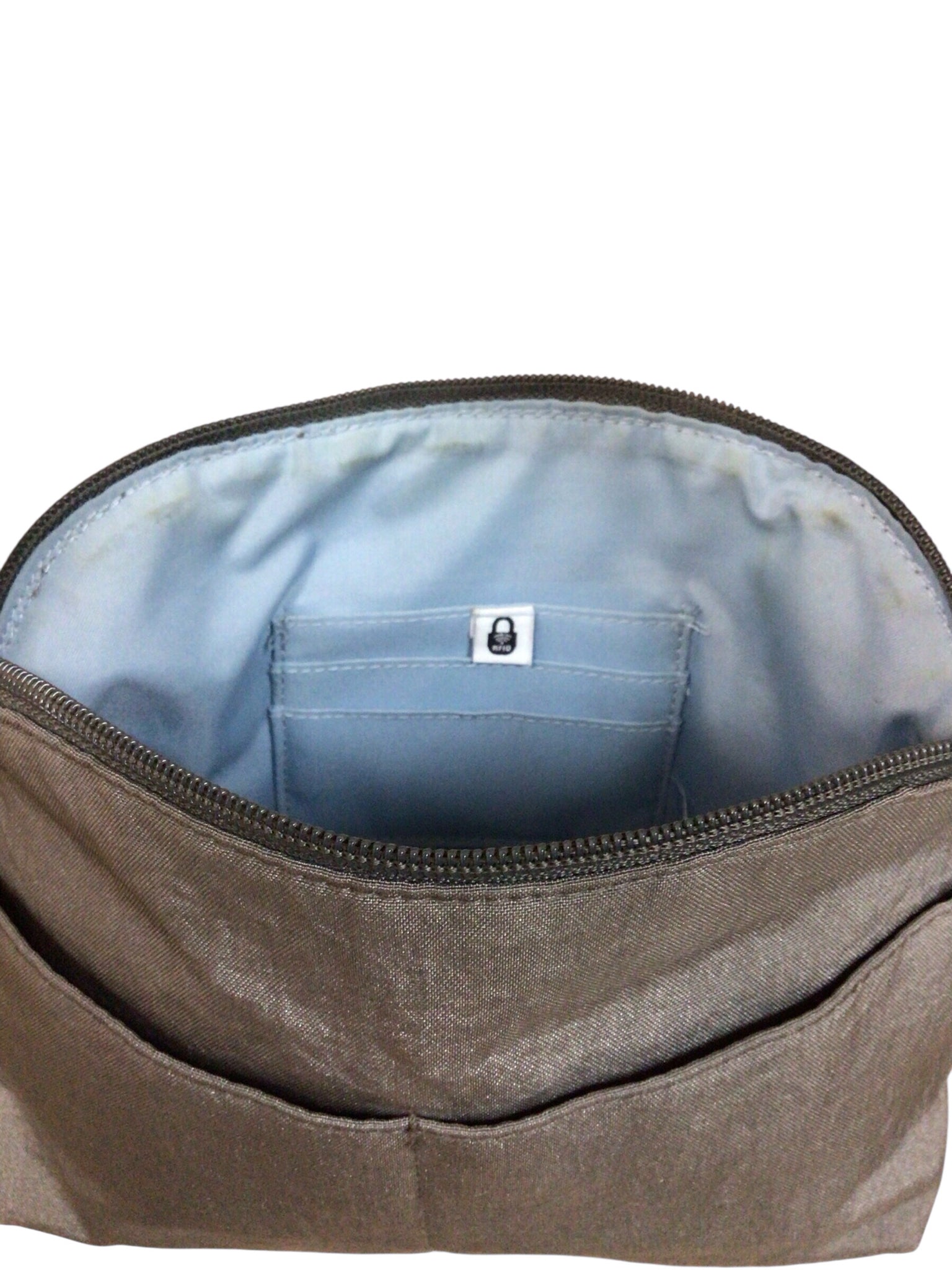 Baggalini Gray Nylon Dome Crossbody