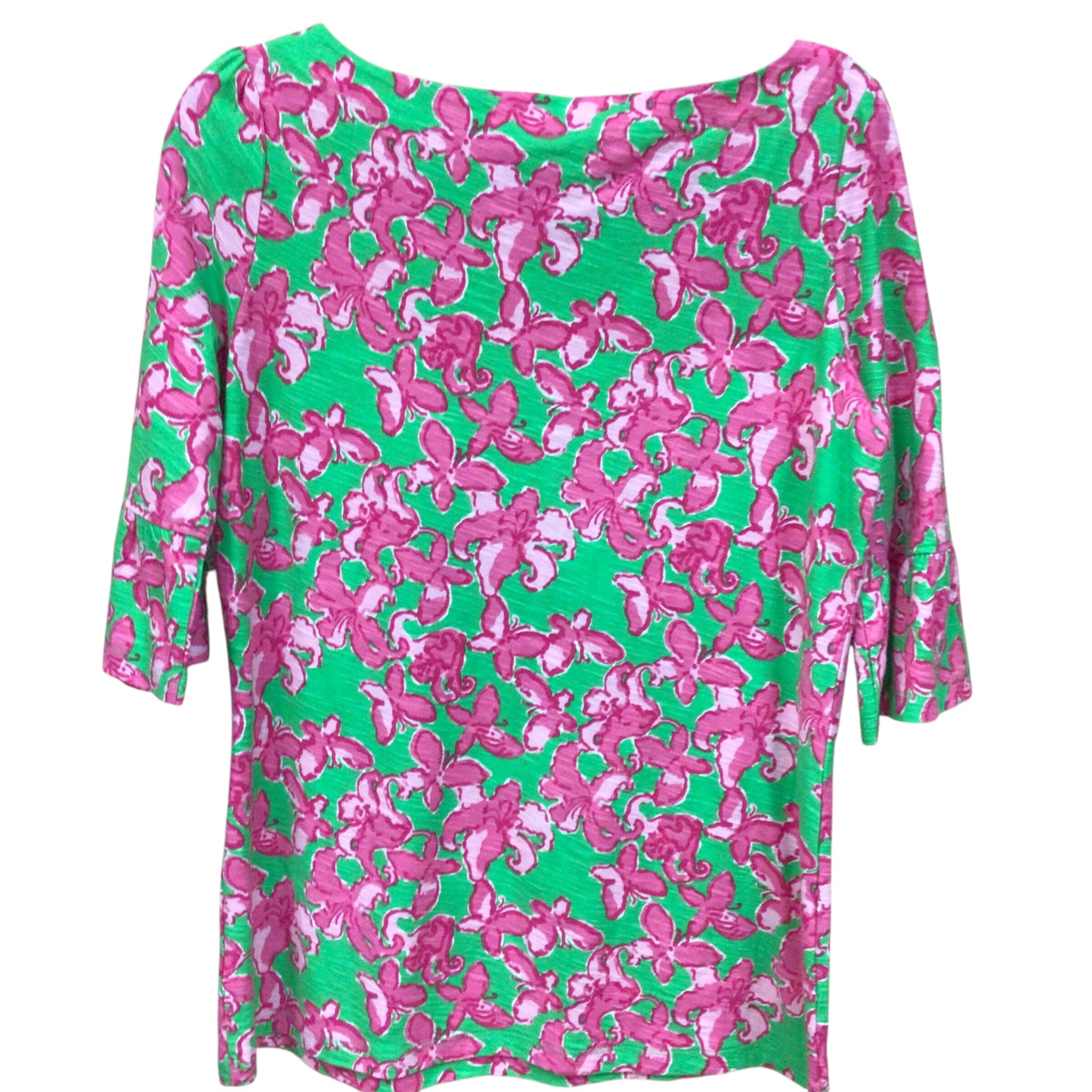 Lilly Pulitzer "Leila" 3/4 Sleeve Top Size Medium