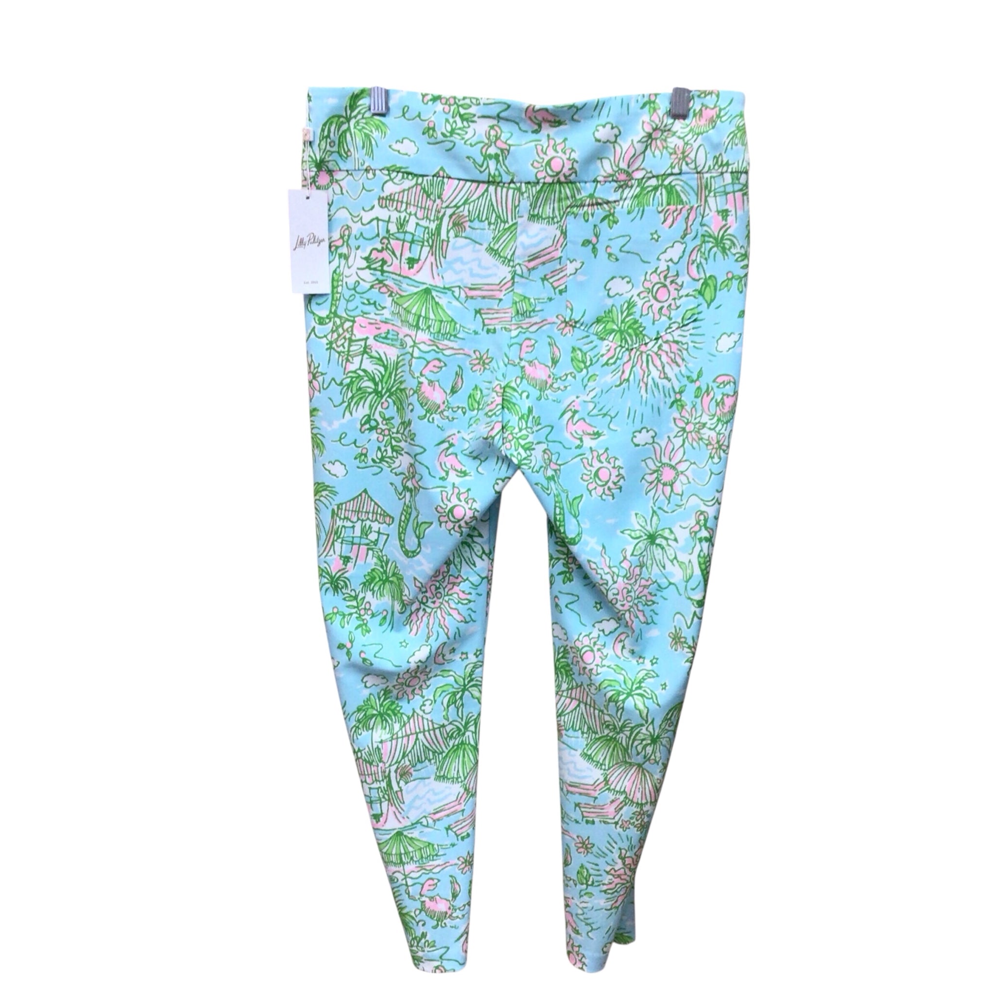 Lilly Pulitzer Blue & Green Corso Pants Size 14 Pants NWT