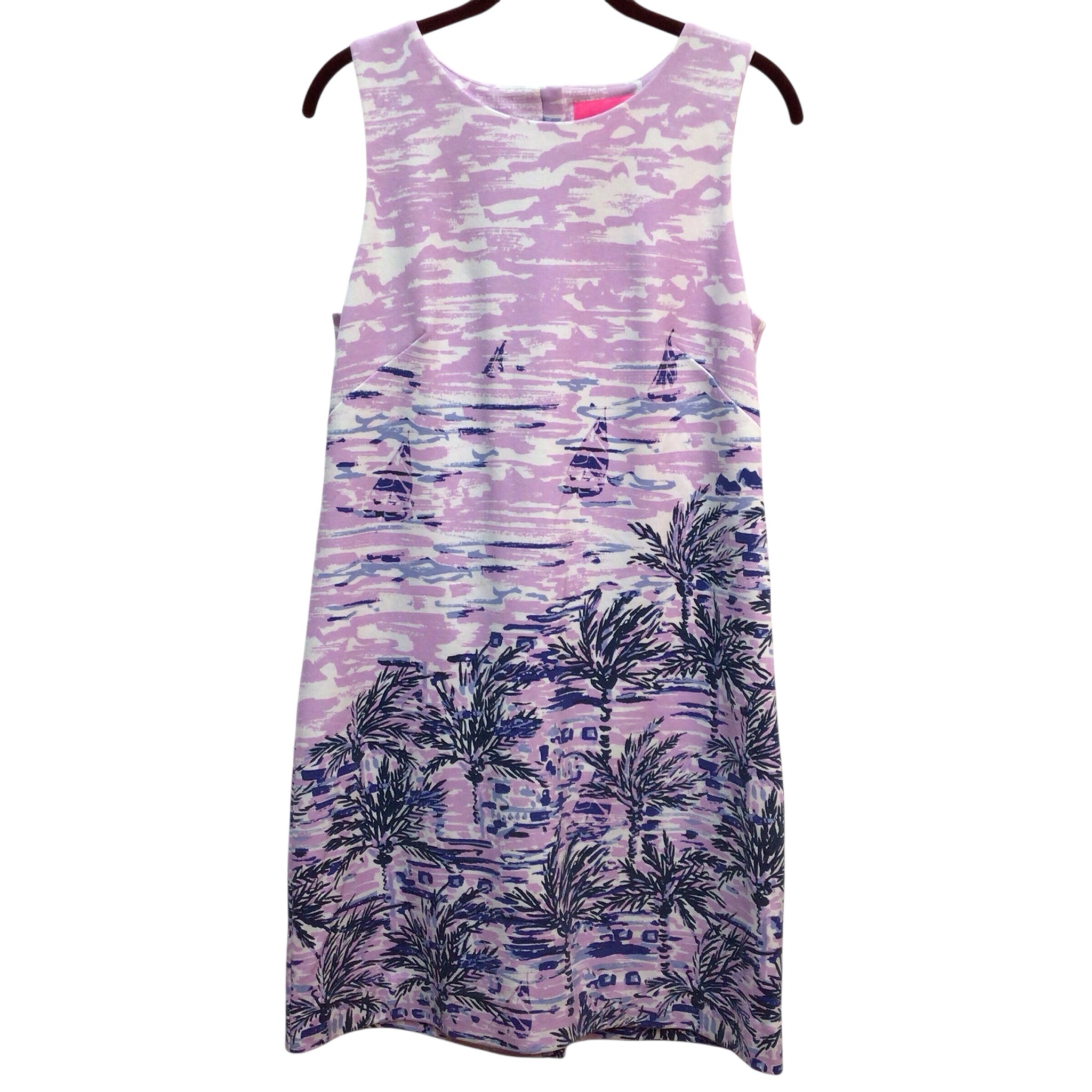 Lilly Pulitzer Purple Sailboat Sleeveless Dress Size M