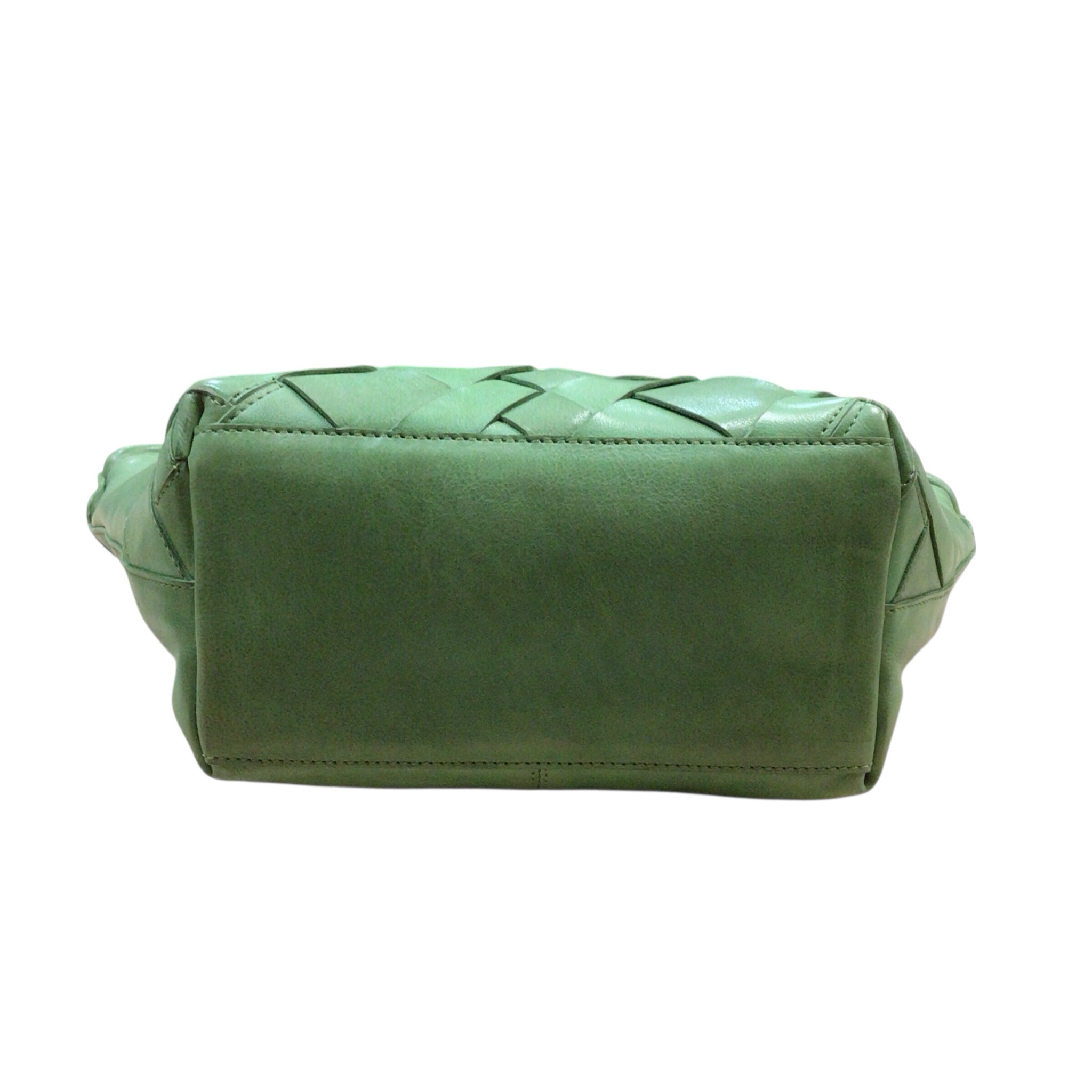 Latico Casey Green Leather Satchel Shoulder Bag