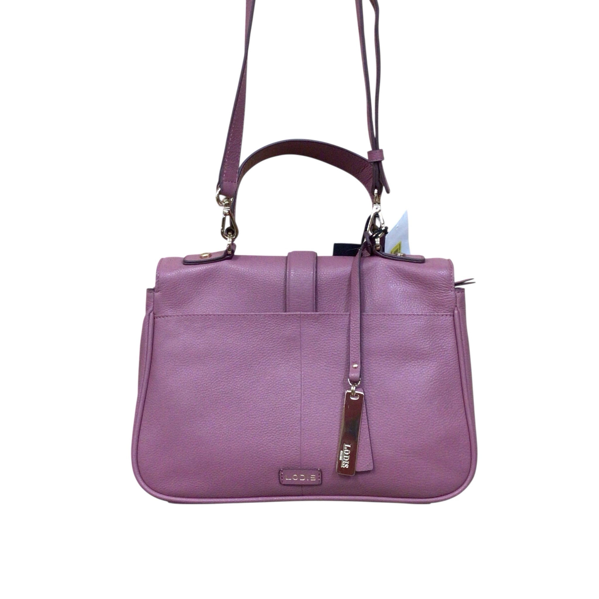 Lodis "Eva" Mauve Colored Leather Crossbody Saddle Bag